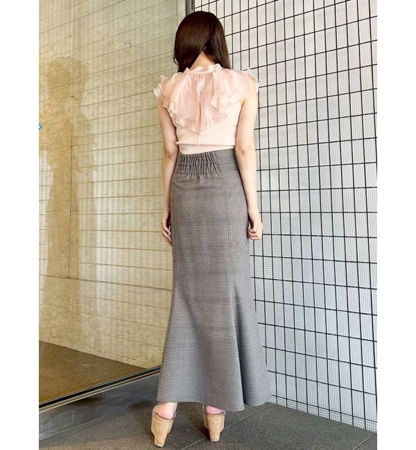 MERCURYDUO「異素材ラッフルコンパクトニット」|ニット・セーター|