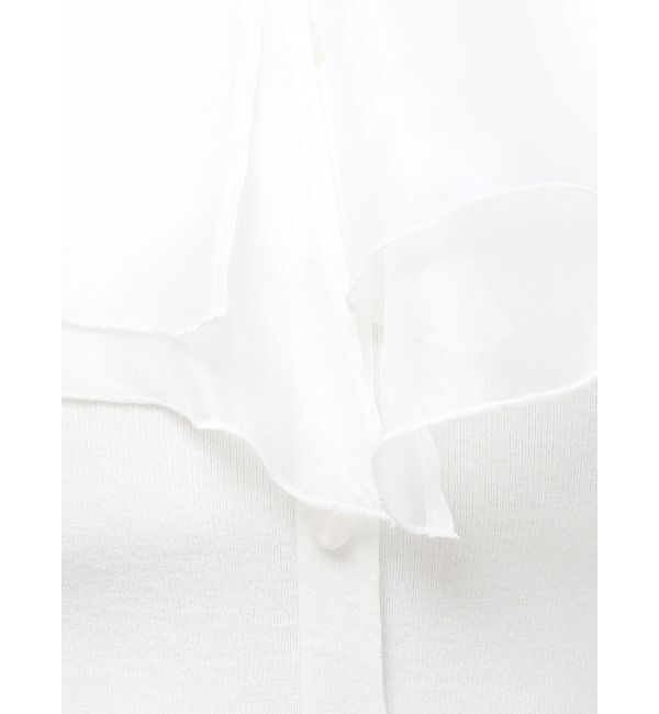 MERCURYDUO「異素材ラッフルコンパクトニット」|ニット・セーター|