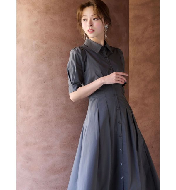 MERCURYDUO「レイヤード風シャツワンピース」|ワンピース|