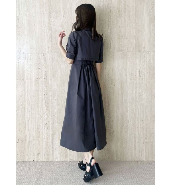 MERCURYDUO「レイヤード風シャツワンピース」|ワンピース|