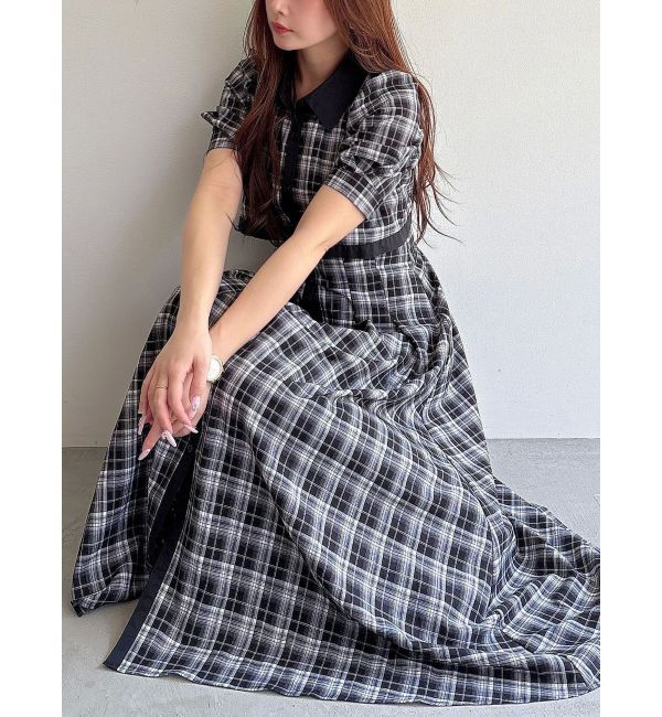 MERCURYDUO「レイヤード風シャツワンピース」|ワンピース|