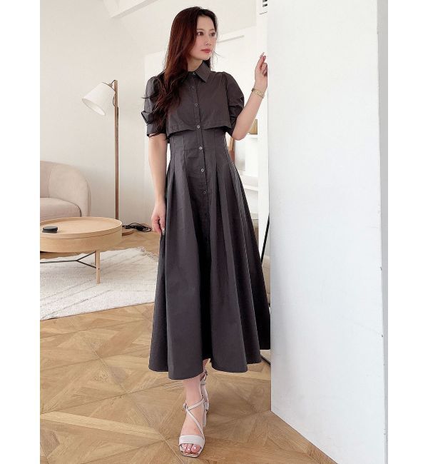 MERCURYDUO「レイヤード風シャツワンピース」|ワンピース|