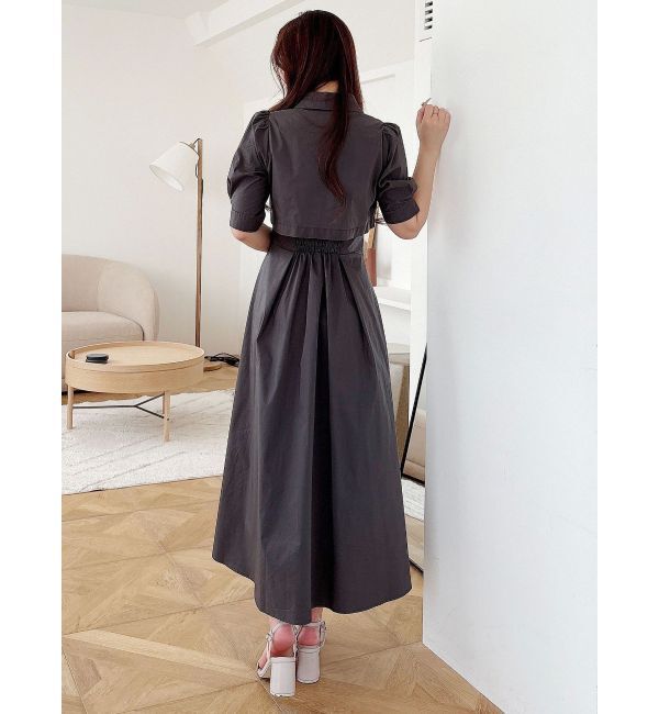 MERCURYDUO「レイヤード風シャツワンピース」|ワンピース|