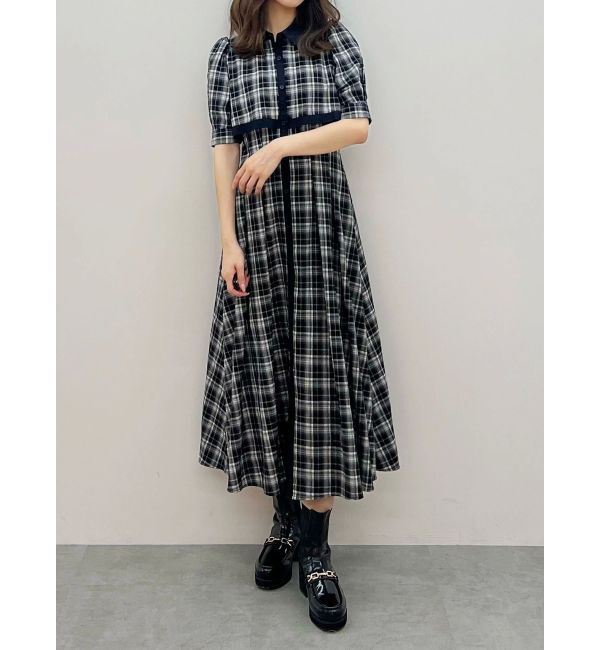 MERCURYDUO「レイヤード風シャツワンピース」|ワンピース|