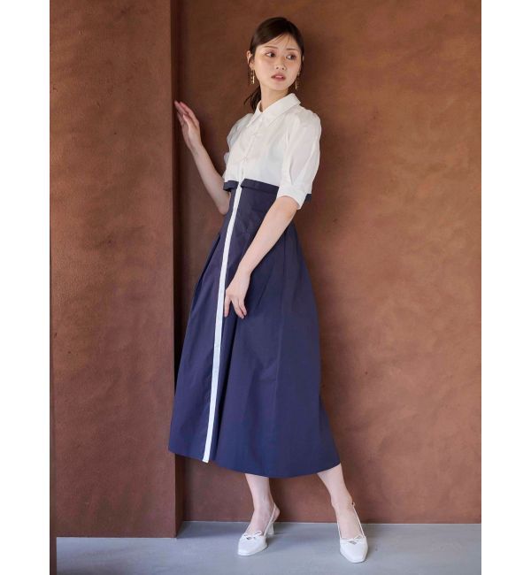 MERCURYDUO「レイヤード風シャツワンピース」|ワンピース|