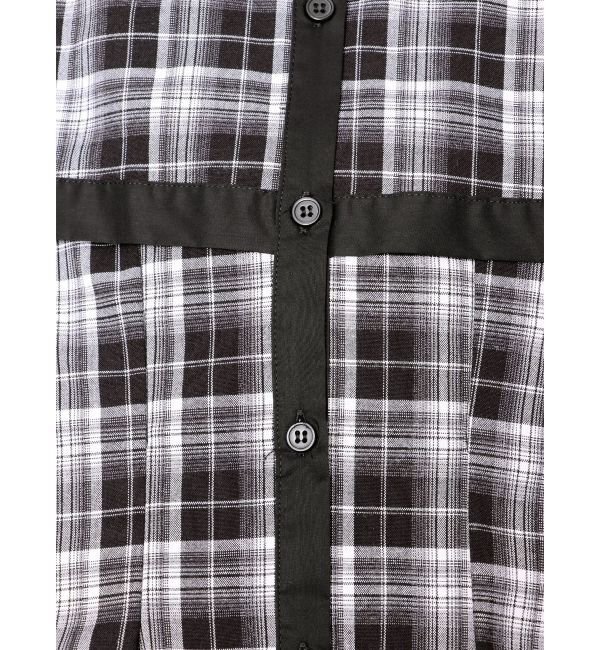 MERCURYDUO「レイヤード風シャツワンピース」|ワンピース|