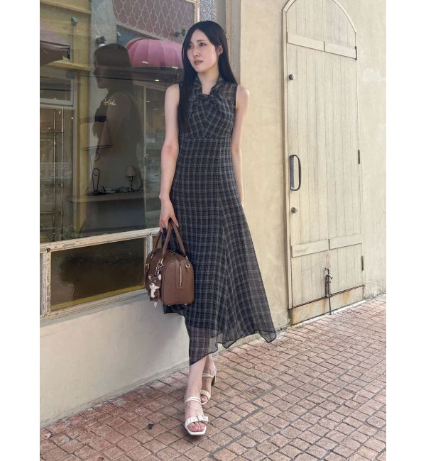 MERCURYDUO「ツイストネックワンピース」|ワンピース|