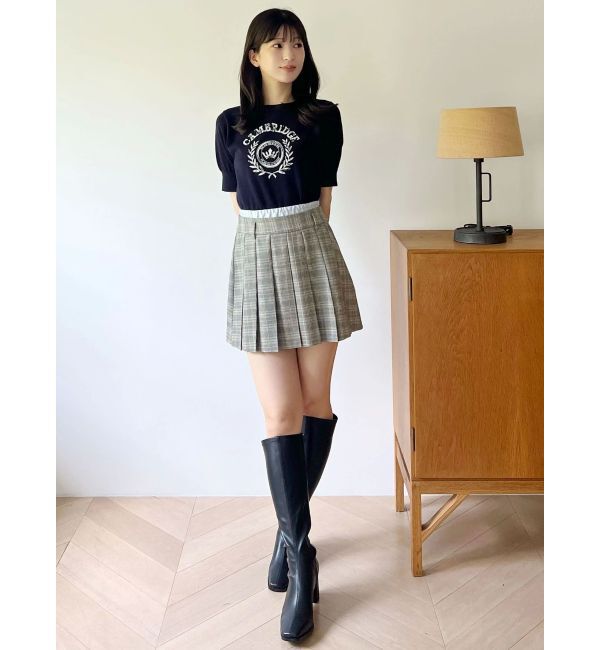 MERCURYDUO「チェックプリーツミニスカパン」|スカート|