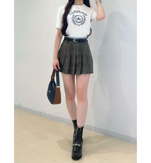 MERCURYDUO「チェックプリーツミニスカパン」|スカート|