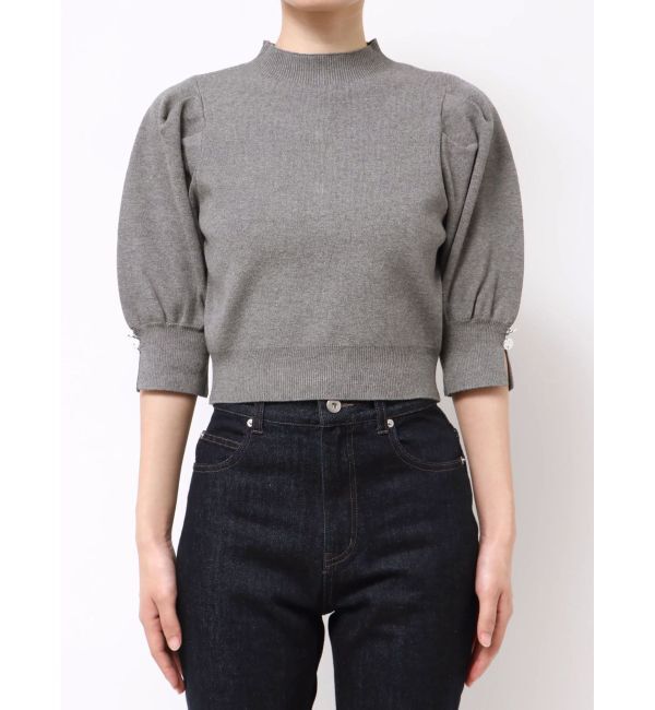 MERCURYDUO「総針パワショルスリットスリーブニット」|ニット・セーター|