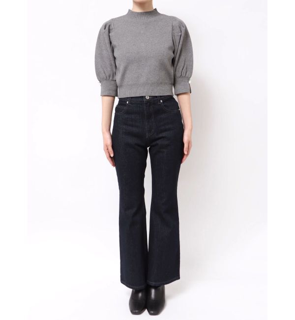 MERCURYDUO「総針パワショルスリットスリーブニット」|ニット・セーター|