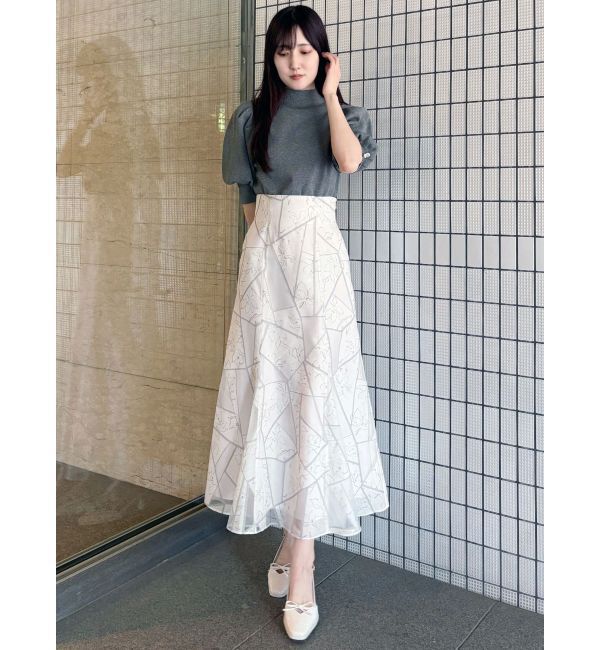 MERCURYDUO「総針パワショルスリットスリーブニット」|ニット・セーター|