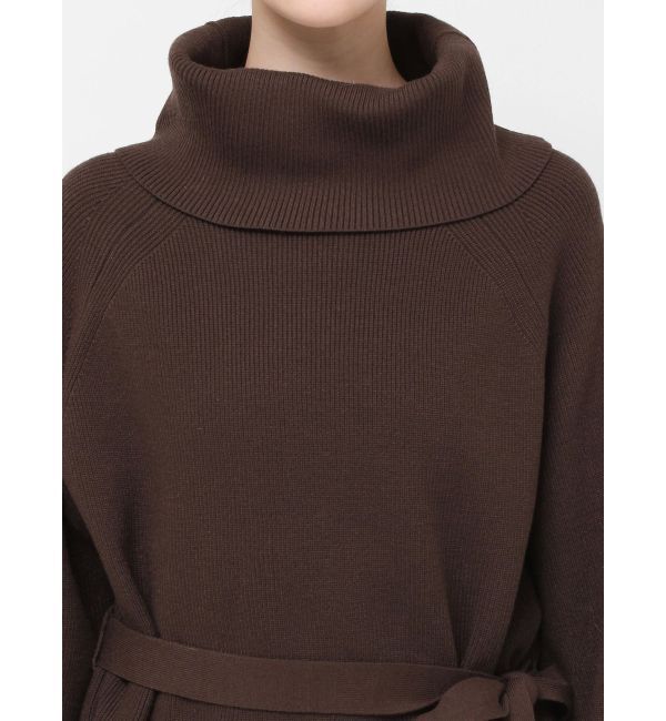 MERCURYDUO「ベルテッドオフタートルニット」|ニット・セーター|