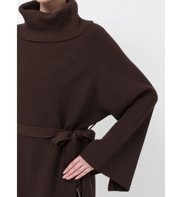 MERCURYDUO「ベルテッドオフタートルニット」|ニット・セーター|