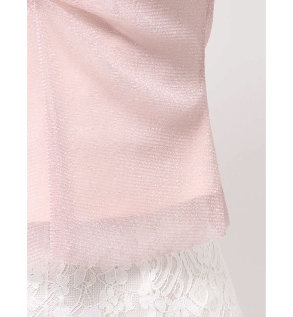 MERCURYDUO「ラメチュールツイストギャザートップス」|Tシャツ・カットソー|