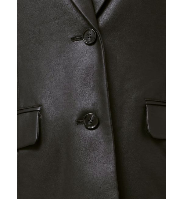 MERCURYDUO「フェイクレザーオーバージャケット」|テーラードジャケット|