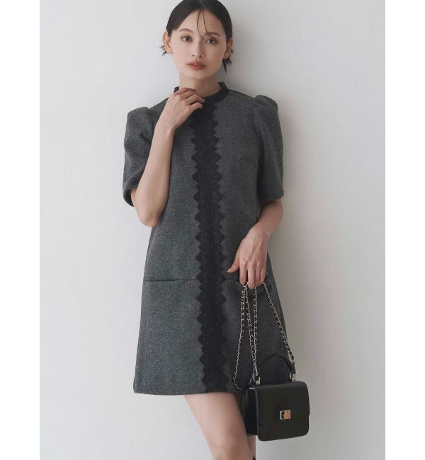 MERCURYDUO「バイカラーレースミニワンピース」|ワンピース|