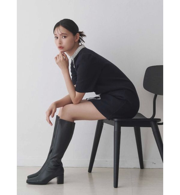 MERCURYDUO「バイカラーレースミニワンピース」|ワンピース|