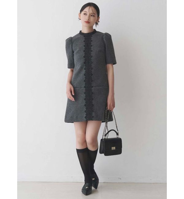 MERCURYDUO「バイカラーレースミニワンピース」|ワンピース|