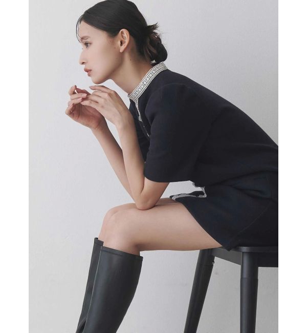 MERCURYDUO「バイカラーレースミニワンピース」|ワンピース|