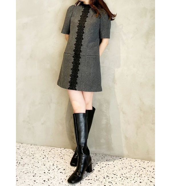 MERCURYDUO「バイカラーレースミニワンピース」|ワンピース|