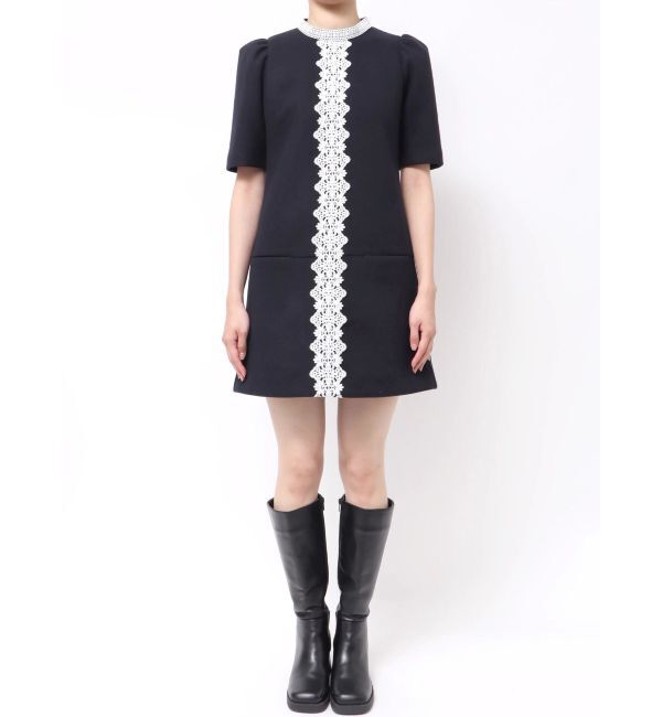 MERCURYDUO「バイカラーレースミニワンピース」|ワンピース|