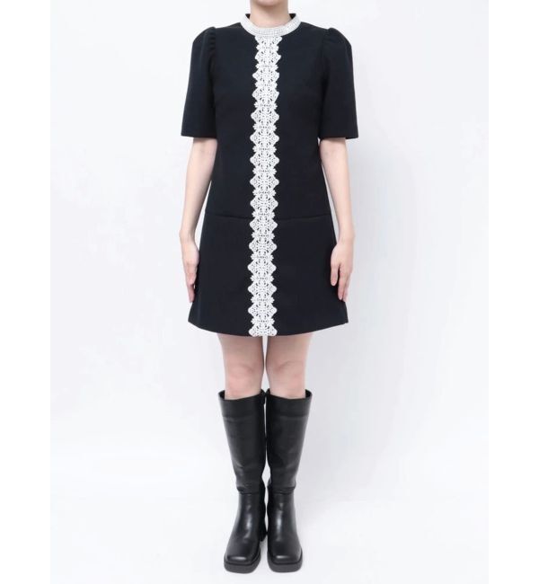 MERCURYDUO「バイカラーレースミニワンピース」|ワンピース|