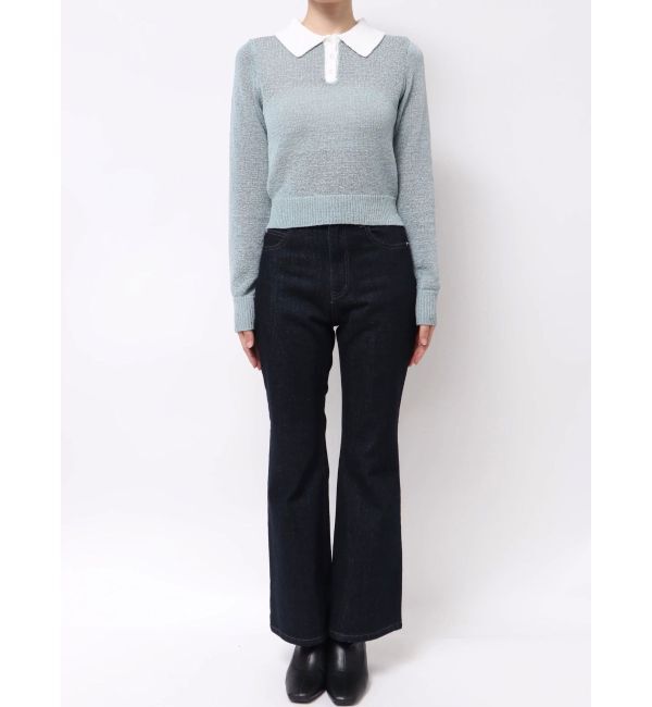 MERCURYDUO「クリアボタンポロニット」|ニット・セーター|