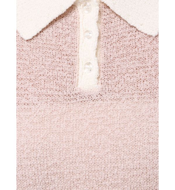 MERCURYDUO「クリアボタンポロニット」|ニット・セーター|