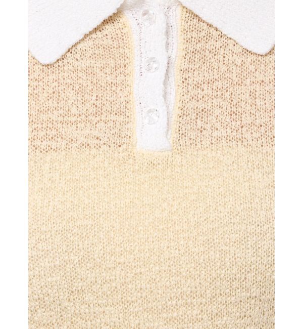 MERCURYDUO「クリアボタンポロニット」|ニット・セーター|