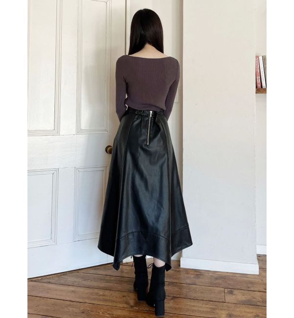 MERCURYDUO「ダブルカラーフェイクレイヤードリブニット」|ニット・セーター|