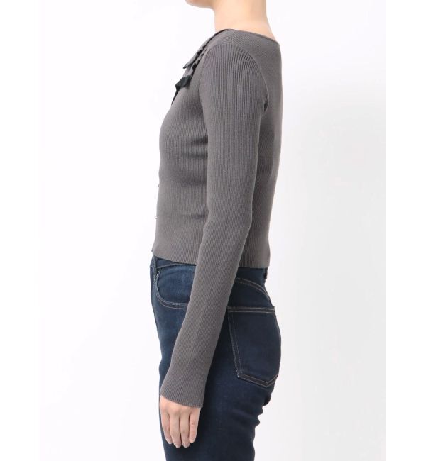 MERCURYDUO「ダブルカラーフェイクレイヤードリブニット」|ニット・セーター|