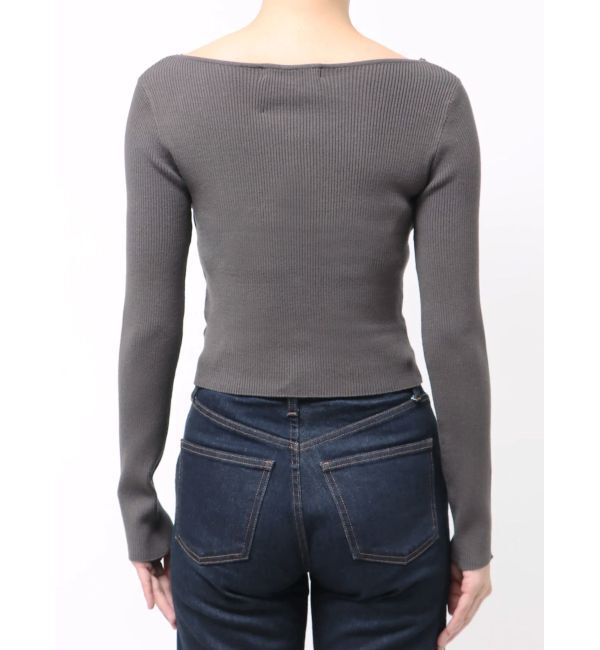 MERCURYDUO「ダブルカラーフェイクレイヤードリブニット」|ニット・セーター|