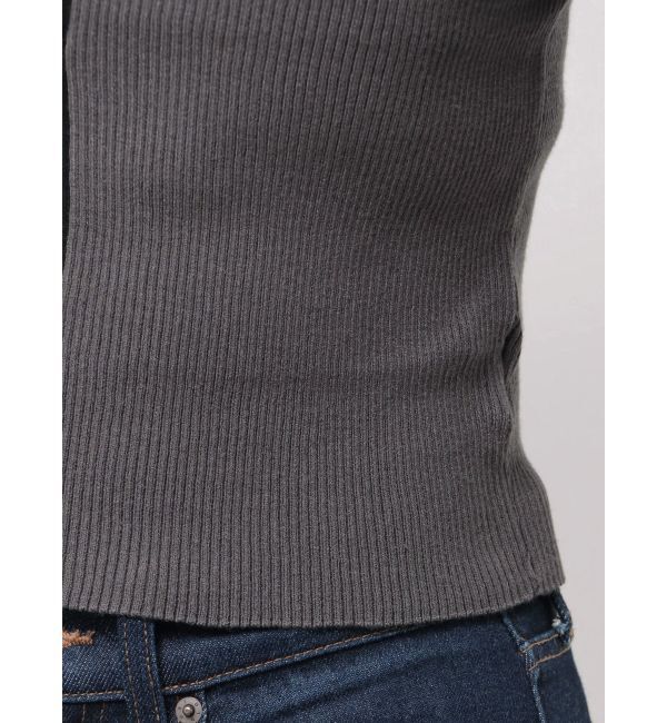 MERCURYDUO「ダブルカラーフェイクレイヤードリブニット」|ニット・セーター|