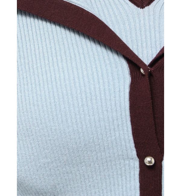 MERCURYDUO「ダブルカラーフェイクレイヤードリブニット」|ニット・セーター|