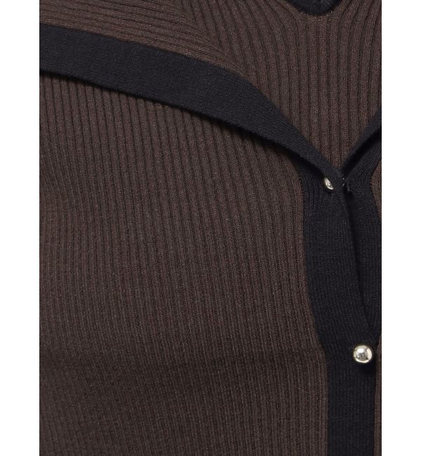 MERCURYDUO「ダブルカラーフェイクレイヤードリブニット」|ニット・セーター|