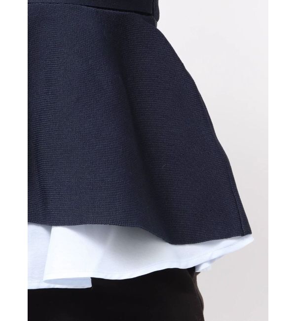 MERCURYDUO「異素材ドッキングペプラムニット」|ニット・セーター|