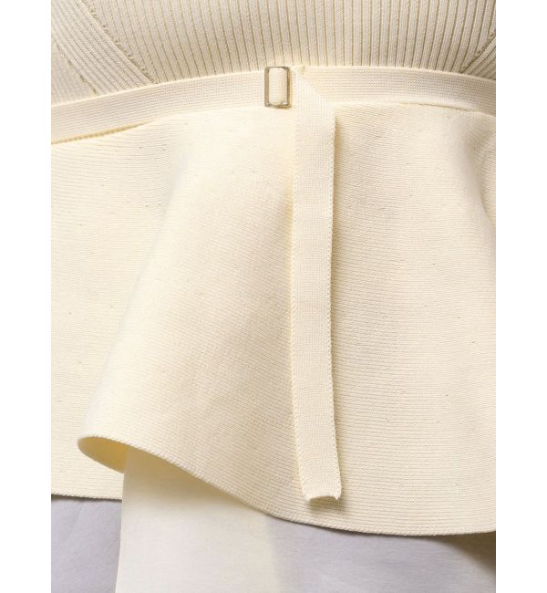 MERCURYDUO「異素材ドッキングペプラムニット」|ニット・セーター|