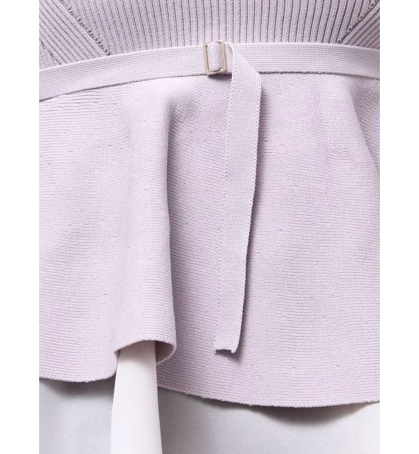 MERCURYDUO「異素材ドッキングペプラムニット」|ニット・セーター|