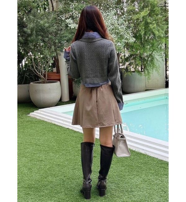 MERCURYDUO「U.S. POLO ASSN.別注アシメプリーツスカパン」|スカート|