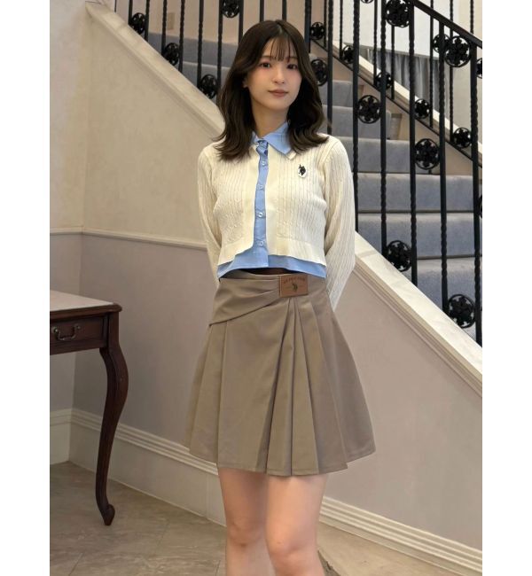 MERCURYDUO「U.S. POLO ASSN.別注アシメプリーツスカパン」|スカート|