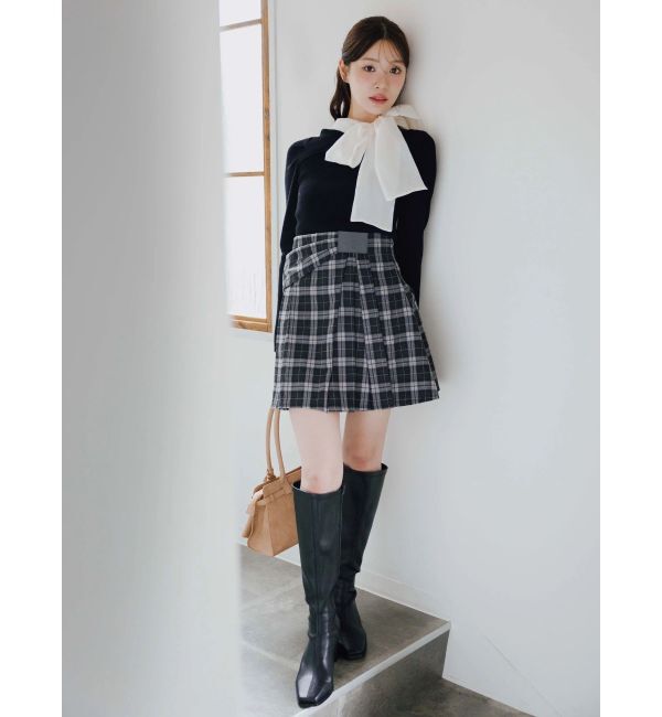 MERCURYDUO「U.S. POLO ASSN.別注アシメプリーツスカパン」|スカート|