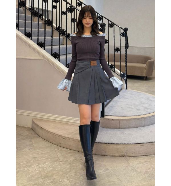 MERCURYDUO「U.S. POLO ASSN.別注アシメプリーツスカパン」|スカート|