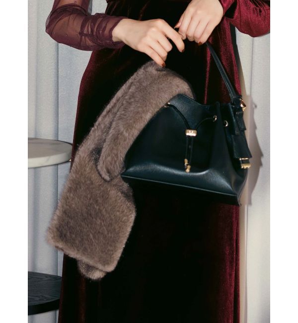 MERCURYDUO「フェイクファーティペット」|マフラー|ブラウン