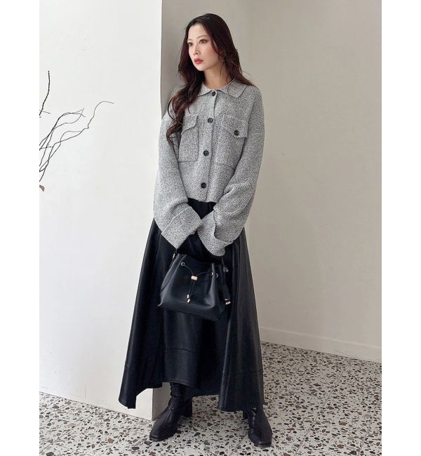 MERCURYDUO「CPOジャケット風ニットカーデ」|カーディガン|