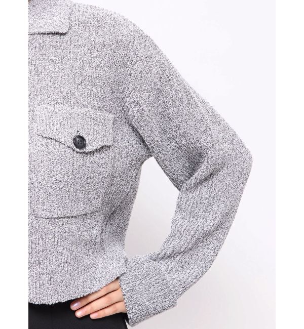 MERCURYDUO「CPOジャケット風ニットカーデ」|カーディガン|