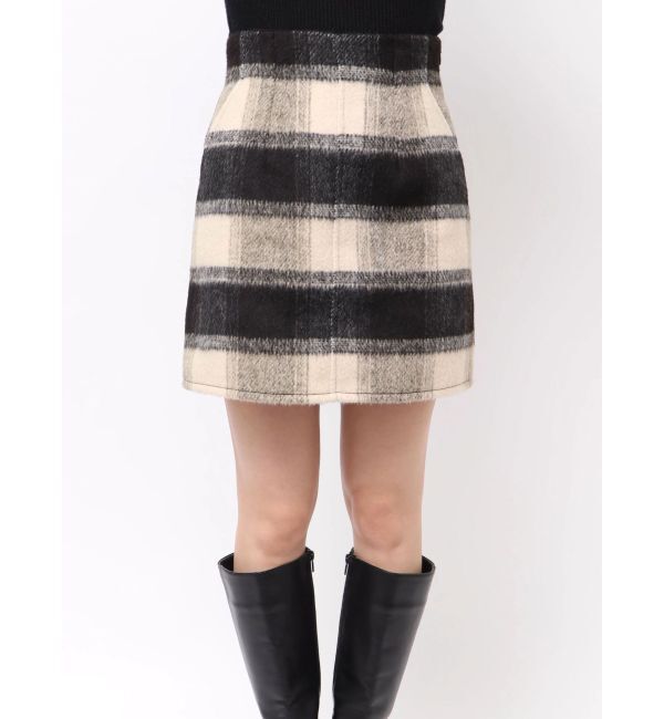 MERCURYDUO「シャギーチェックミニスカート」|スカート|
