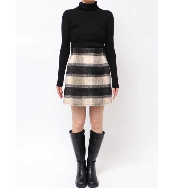 MERCURYDUO「シャギーチェックミニスカート」|スカート|