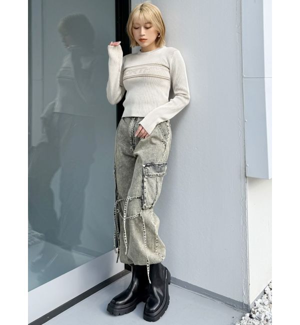 MURUA「ストリングデニムカーゴパンツ」|デニム|