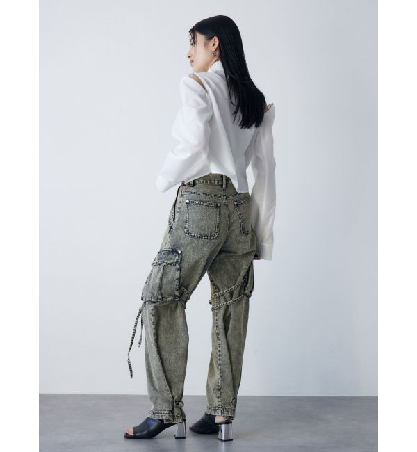 MURUA「ストリングデニムカーゴパンツ」|デニム|
